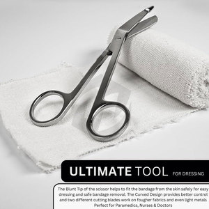 1 Uds tijeras quirúrgicas de acero inoxidable Premium Lister vendaje corte instrumento de primeros auxilios Manual estándar de seguridad-MOL al por mayor - Product Image 4