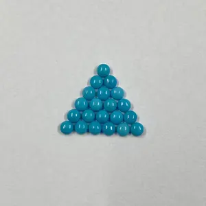 Natural 3.5mm Arizona Turquoise Round Cabochons Calibrated Loose Wholesale Gemstones A One Top Grade Supplier