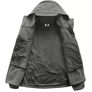 Chaqueta Softshell Impermeable Delgada Personalizada para Hombre, para Esquí, Senderismo, Deportes al Aire Libre, con Capucha para la Nieve, Múltiples Bolsillos - Product Image 5