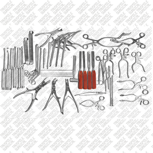 ชุดผ่าตัดกระดูกสันหลังแบบสเตนเลสของเยอรมันจำนวน47ชิ้นเครื่องมือออร์โธปิดิกส์ครบชุด - Product Image 1