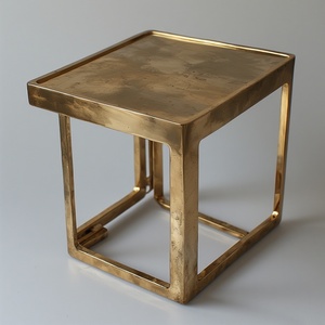 Table d'appoint moderne artisanale en métal coulé sur mesure Table de console de lancement en miroir pour la maison Hôtel Restaurant Meilleur prix - Product Image 2