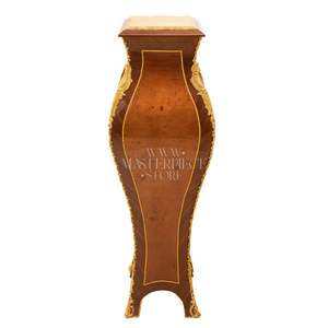 Pedestal Decorativo de Madera con Tapa de Mármol de Lujo - Product Image 3