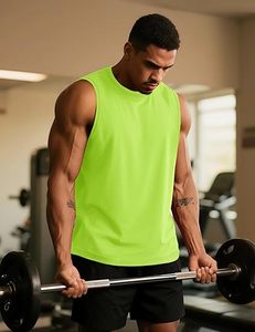 Chaleco deportivo sin mangas para hombre, camiseta sin mangas para entrenamiento de gimnasio, ropa deportiva transpirable de secado rápido para correr y entrenar - Product Image 2