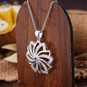 Labstone Glamorous Diamond Pendant & Earring Set 1.324TDW Corte redondo Oro blanco Color DE LA EF-VS con cadena - Product Image 2