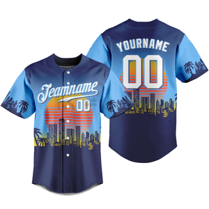 2025 nouveau maillot de Baseball Sublimation dégradé personnalisé en gros nom personnalisé logo uniforme de baseball maillot de baseball de haute qualité - Product Image 1