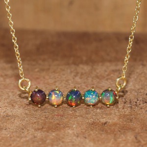 Collier de perles pour femme Mehrajudin Gems, plaqué or 14K, style crochet, opale naturelle multicolore, tendance, pour soirée, vente en gros - Product Image 3