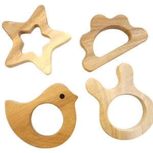 Hermosa madera de Neem Dumb Bell Shaped Chewbies Mordedores unisex y chupetes para verduras Inspiración Ayurvédica Regalos para bebés para niños pequeños Juguetes - Product Image 6