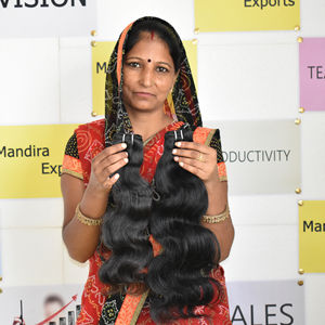 La mejor calidad 100% Bodywave Color negro Natural Raw Virgin Indian Temple Extensiones de cabello humano Proveedor de cabello humano - Product Image 5