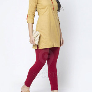 Factory Price Custom Printed <b>Women's</b> Solid <b>Pattern</b> <b>Legging</b> with Elastic Waist <b>Women's</b> Mid-Waist Pants - Product Image 5