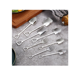 ช้อนทองเหลืองสำหรับร้านอาหารและกาแฟขนมดีไซน์เนอร์ช้อนโลหะผลิตในอินเดีย - Product Image 3