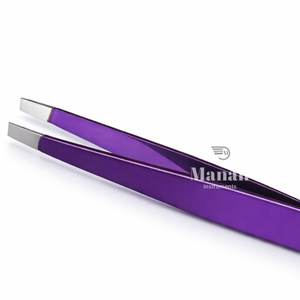 Pinzas Profesionales de Acero Inoxidable Morado de Primera Calidad para Cejas, Punta Inclinada, Herramienta de Belleza para Depilación de Cejas con Precisión - Product Image 5