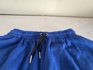 Impresión personalizada en pantalones cortos 100% pantalones cortos de algodón color azul real bolsillos laterales cintura elástica bolsillos laterales - Product Image 5