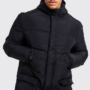 Fabricant OEM Logo personnalisé 2025 Veste matelassée de qualité supérieure Manteau long noir pour hommes Veste à bulles d'hiver unisexe de haute qualité - Product Image 2