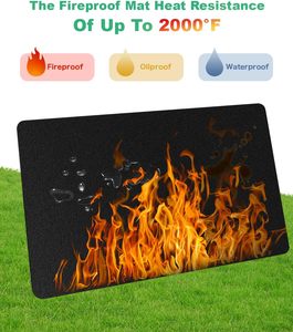 แผ่นรองใต้เตาปิ้งย่างสำหรับเตาปิ้งย่างกลางแจ้ง |   แผ่นรองกันไฟสองด้าน คุณภาพสูง สำหรับเตาไฟ บาร์บีคิว ระเบียง สนามหญ้า - Product Image 3