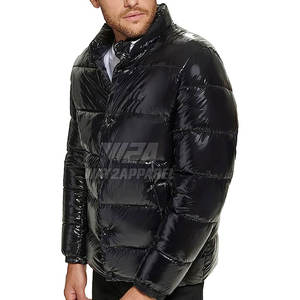Chaqueta acolchada de invierno de manga larga 2025, ropa de hombre de último diseño, chaqueta de invierno de Color negro - Product Image 5