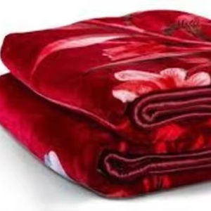 Manta de visón de poliéster con estampado cálido, manta de visón suave para cama doble, vino para invierno pesado, manta de visón doble de harshit Inter - Product Image 1