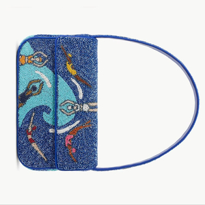 Bolso de mano hecho a mano con cuentas, bolso con cuentas, bolso de flores con cuentas, bolso de hombro, bolsos Ocean Creature - Product Image 1