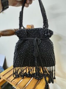 Pochette vintage fantaisie en suède avec broderie perlée et rabat, pour femme, mode, mariage, soirée, sac bandoulière de haute qualité - Product Image 4