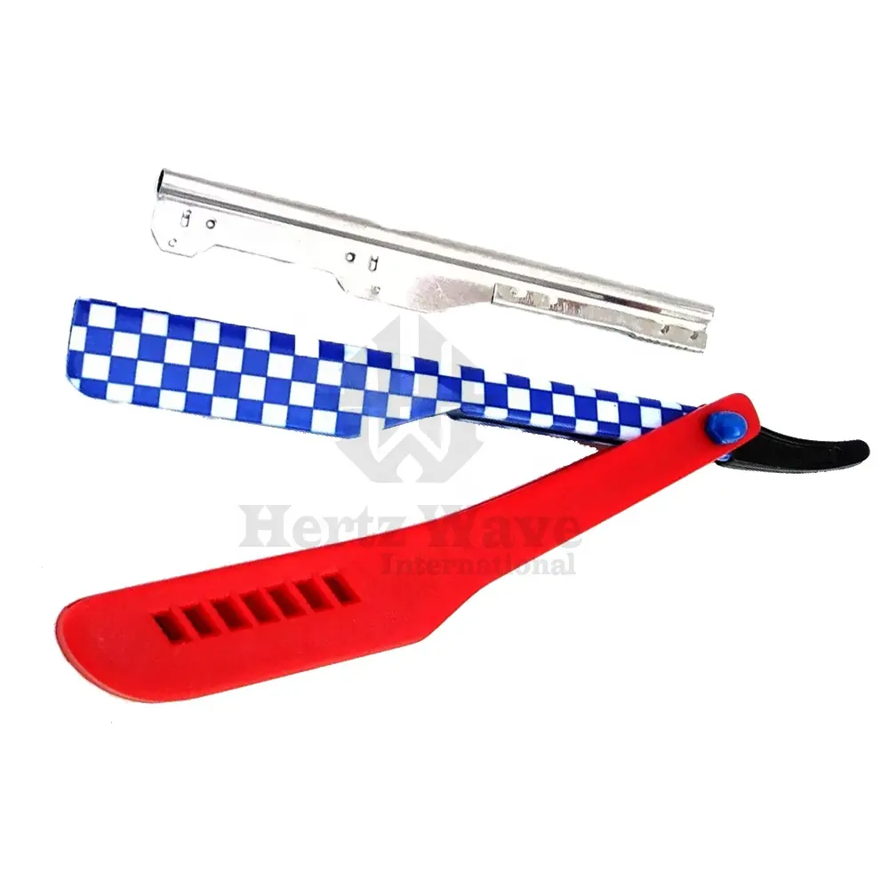 Maßge schneiderte neue Mode Kunststoff griff Papier beschichtete Klinge Profession elle Straight Knife Cut Throat & Rasiermesser Single Blade