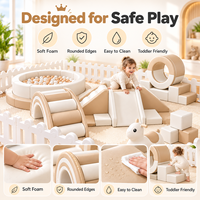 Équipement de jeu modulaire personnalisé de qualité supérieure pour tout-petits, ensemble de jeux avec piscine à balles, toboggan, structure d'escalade, aire de jeux intérieure, fournisseur OEM