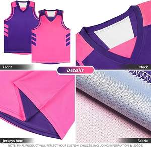 ชุดบาสเก็ตบอลคุณภาพสูง ออกแบบเองได้ ระบายอากาศ แห้งเร็ว ผลิตจากโพลีเอสเตอร์ ชุดกีฬาแบบใหม่ ทั้งชุดและเสื้อ - Product Image 5