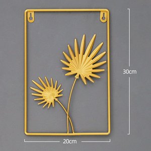 Metal diseño más simple hoja en los anillos acento artesanía pared paisaje fácil montaje Metal pared artes marco para la decoración del hogar - Product Image 6