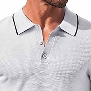 Polos informales de algodón de manga larga para hombre, novedad de 2024, polos transpirables ajustados para hombre, fabricados por Dress Sports - Product Image 2