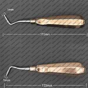 เครื่องมือถอนฟันแบบยกถอน (Elevator)  ขายดี  ทำจากสแตนเลสเคลือบทอง  แบบมีฟันเลื่อยและแบบเรียบ  สำหรับอุปกรณ์ถอนฟัน - Product Image 6