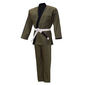 Kimono de Jiu-Jitsu brésilien de qualité supérieure, 550 GSM, tissage doré, vert olive, coutures renforcées, uniforme durable, antibactérien - Product Image 3