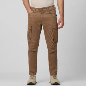 Pantalon cargo décontracté pour homme, nouveau design, style hip-hop, taille mi-haute, en coton mi-lourd, coupe droite, plusieurs poches, vêtement d'extérieur - Product Image 1
