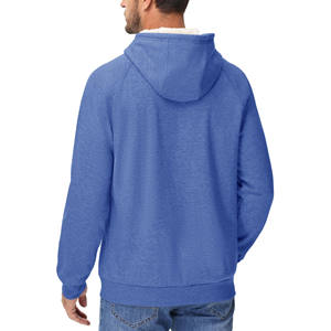 TOP Qualité Polyester et Coton Polaire Couleur Unie Hommes Hoodies Pull À Capuche Chaud Confortable Respirant Hoodies Pour Hommes - Product Image 6