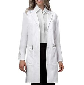 100% algodón polvo Doctor médico Labcoat resistente al ácido blanco laboratorio bata Hospital Doctor abrigos uniformes médico transpirable - Product Image 1