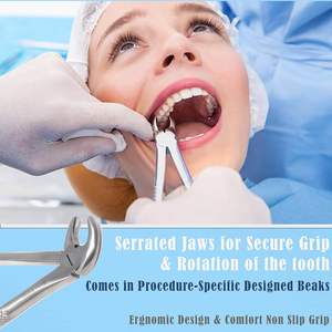 Fórceps de extracción dental manual de raíces superiores Instrumentos para cirugía dental y extracción - Product Image 3