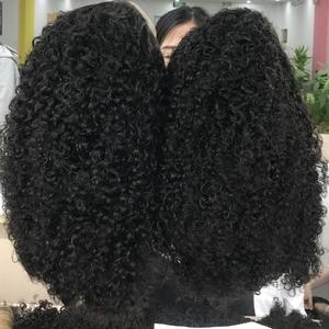 วิกผมแท้16นิ้วลูกไม้ด้านหน้าแบบเต็มศีรษะม้วนเป็นลอนคลื่นธรรมชาติลูกไม้สวิส - Product Image 6