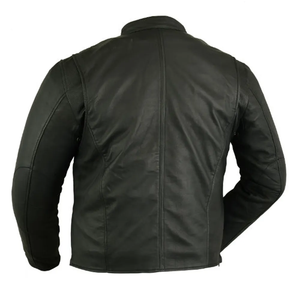 Veste en cuir de moto véritable coupe régulière pour hommes de haute qualité dernière mode en vente - Product Image 5