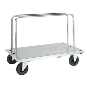 Heavy Duty Industrial Panel <b>Trolley</b> Four-Wheel Rubber Material Enclosed Platform for Warehouse <b>Tools</b> Transportation OEM - Product Image 1