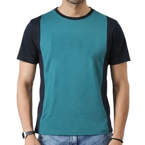 <b>Round</b> Neck High Quality Custom Color Plain Multi Color Panel Design T-Shirt Breathable Summer Wear Fashionable Design T-Shirt - Product Image 6