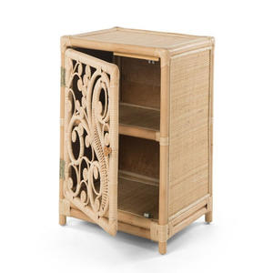 Artistic <b>sideboard</b> <b>narrow</b> rattan nightstand mid-century natural cabinet for bedroom decorations - Product Image 3