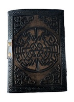 Journal en cuir personnalisé 200 Pages Vintage laiton C fermoir Antique médiéval mdn rétro cahier mère terre Pentacle livre