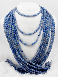 Anshul Impex - Cuentas Redondas de Aventurina Azul Natural de 8 mm, Cuentas Sueltas de Cristal Curativas para Hacer Joyas/Meditación - Product Image 5