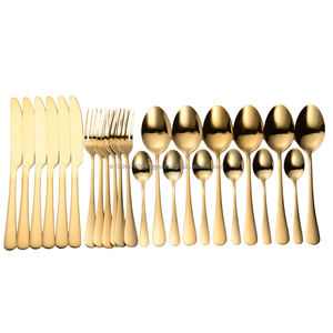 Customized Cheap Stainless Steel Multicolor Silverware <b>Set</b> 24 Pieces <b>Flatware</b> <b>Set</b> For 6 Restaurant Hotel Wedding - Product Image 5