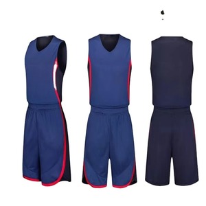 Ensembles d'uniformes de basket-ball sans manches de haute qualité pour l'entraînement et le match Short de maillot de basket-ball professionnel unisexe 100% Polyester - Product Image 4