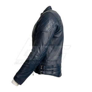 Veste en cuir de moto Vêtements de course de qualité Veste d'hiver en cuir de moto au design personnalisé - Product Image 2