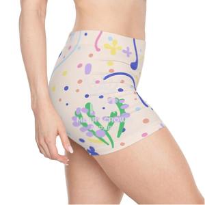 <b>Plus</b> <b>Size</b> Breathable booty <b>Shorts</b> Compression Workout Sublimation Printing <b>Plus</b> <b>Size</b> Women's <b>Shorts</b> - Product Image 4