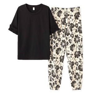 OEM Hommes XL Home Pyjama Ensemble 100% Coton Respirant Flanelle SKYBLUE Imprimer Doux Vêtements De Nuit À Manches Longues Plus La Taille Thermique Hiver - Product Image 1