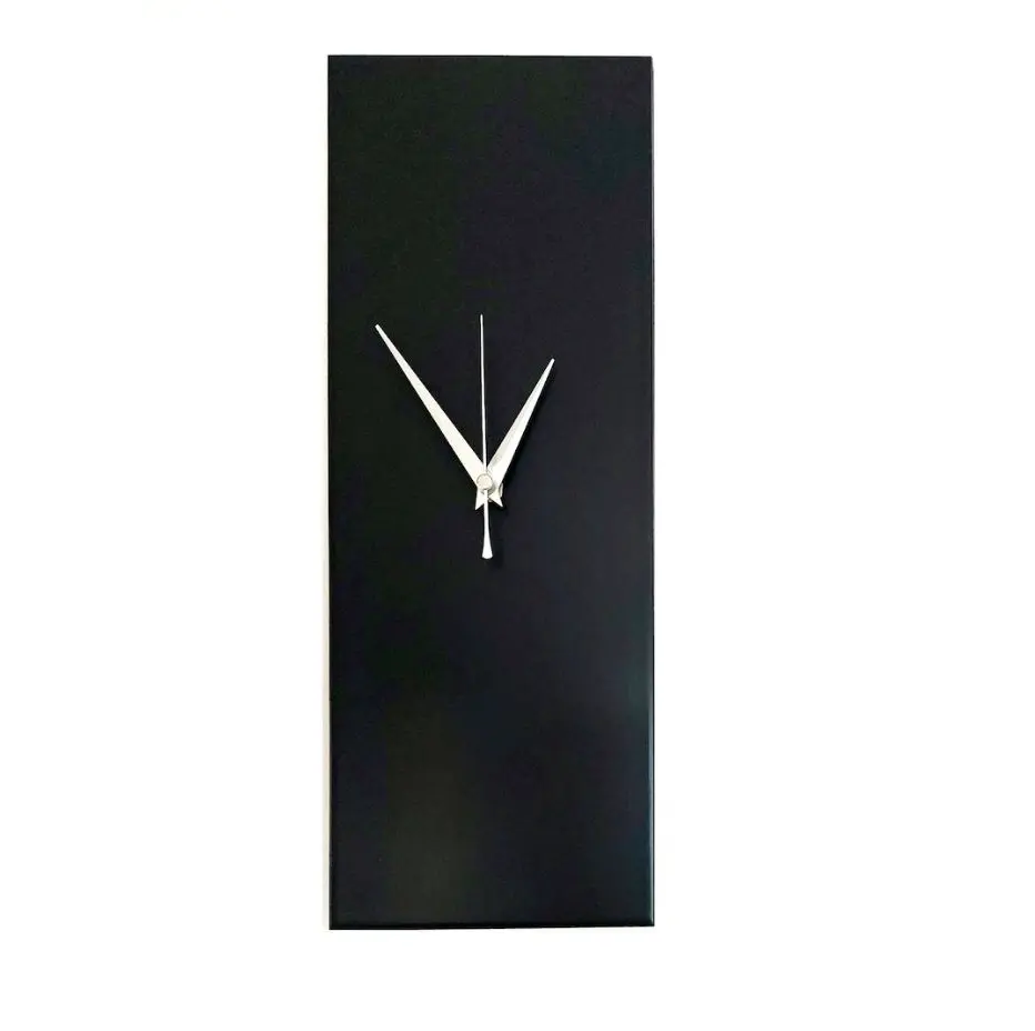 Çağdaş Modern duvar saati dikdörtgen siyah duvar saati dekor çift taraflı asılı bir tarafı Pastel mavi ve beyaz saat orta