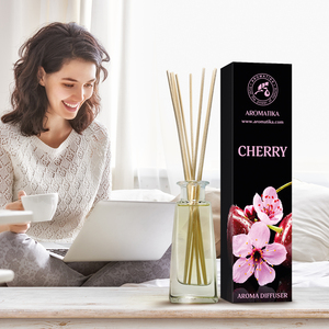 Diffuseur à bâtonnets Aromatika Cerise 100ml, parfum velours profond, longue durée, senteur baies pour la maison - Product Image 5