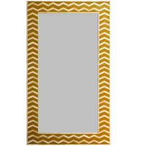 Espejo colgante con forma de flor marrón para dormitorio, espejo decorativo con incrustaciones de hueso para oficina y sala de estar - Product Image 5