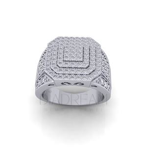 Bijoux Hip Hop Designer de luxe Anneaux Hip Hop Moissanite en argent sterling 925 avec clarté VVS améliorée Occasion de mariage à la mode - Product Image 1