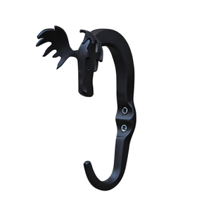 Durable wall mounted powder coated finished iron hook <b>rail</b> for various usage for hanging clothes <b>coats</b> hats umbrellas keys - Product Image 5